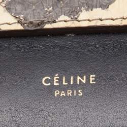 Pre Owned Celine Tri Color Leather and Python Pocket Envelope Shoulder Bag