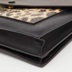 Pre Owned Celine Tri Color Leather and Python Pocket Envelope Shoulder Bag