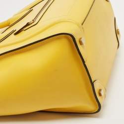Pre Owned Celine Yellow Leather Mini Luggage Tote