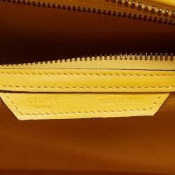 Pre Owned Celine Yellow Leather Mini Luggage Tote
