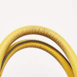 Pre Owned Celine Yellow Leather Mini Luggage Tote