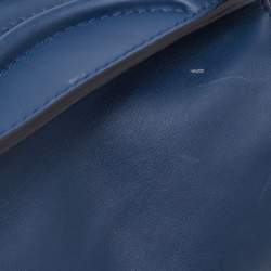 Pre Owned Celine Blue/Black Leather Micro Luggage Tote