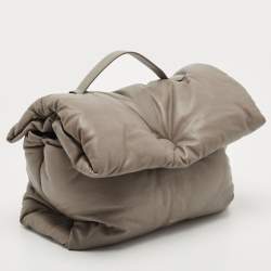 Pre Owned Celine Grey Leather Cartable Pillow Top Handle Bag