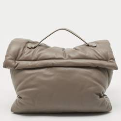 Pre Owned Celine Grey Leather Cartable Pillow Top Handle Bag