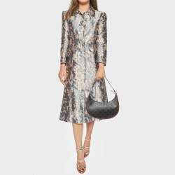 Pre Owned Celine Dark Brown Triomphe Coated Canvas and Leather Ava Hobo