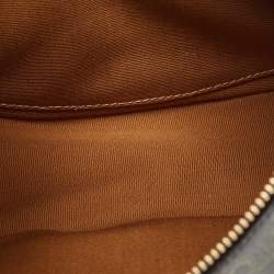 Pre Owned Celine Dark Brown Triomphe Coated Canvas and Leather Ava Hobo