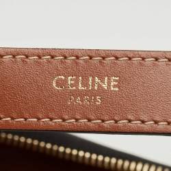 Pre Owned Celine Dark Brown Triomphe Coated Canvas and Leather Ava Hobo