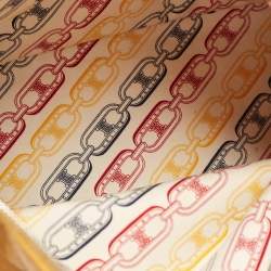 Pre Owned Celine Mustard Crinkled Glossy Leather Logo Satchel