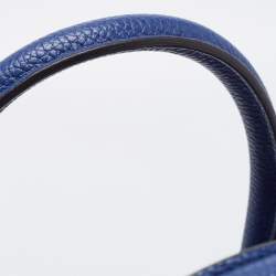 Celine Blue Leather Micro Luggage Tote