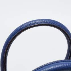 Celine Blue Leather Micro Luggage Tote