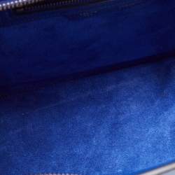 Celine Blue Leather Micro Luggage Tote