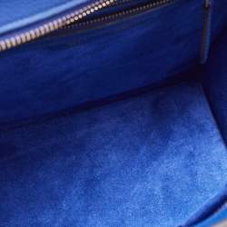 Celine Blue Leather Micro Luggage Tote