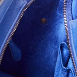 Celine Blue Leather Micro Luggage Tote