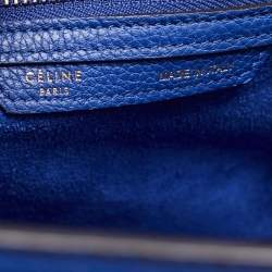 Celine Blue Leather Micro Luggage Tote