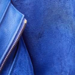 Celine Blue Leather Micro Luggage Tote