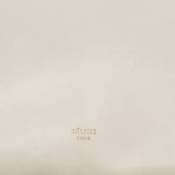 مملوكة مسبقًا Celine White Leather Flap Bum Waist Bag