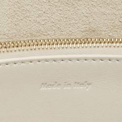 مملوكة مسبقًا Celine White Leather Flap Bum Waist Bag