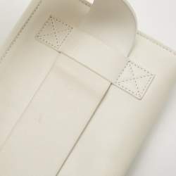 مملوكة مسبقًا Celine White Leather Flap Bum Waist Bag