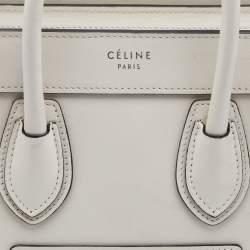 Pre Owned حقيبة يد توتس سيلين نانو لاغيدج جلد وجلد ثعبان بيج/أسود