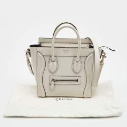 Pre Owned حقيبة يد توتس سيلين نانو لاغيدج جلد وجلد ثعبان بيج/أسود