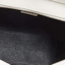 Pre Owned حقيبة يد توتس سيلين نانو لاغيدج جلد وجلد ثعبان بيج/أسود