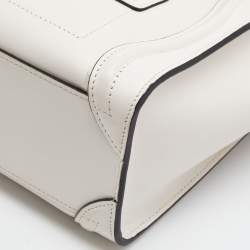 Pre Owned حقيبة يد توتس سيلين نانو لاغيدج جلد وجلد ثعبان بيج/أسود