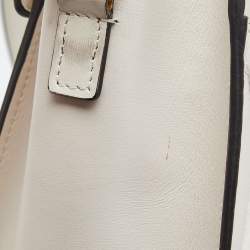 Pre Owned حقيبة يد توتس سيلين نانو لاغيدج جلد وجلد ثعبان بيج/أسود