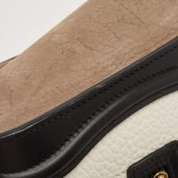 Pre Owned حقيبة يد توتس سيلين نانو لاغيدج جلد وجلد ثعبان بيج/أسود