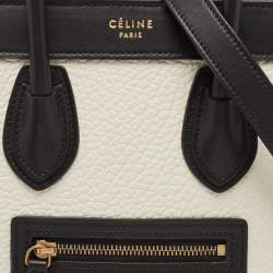 Pre Owned حقيبة يد توتس سيلين نانو لاغيدج جلد وجلد ثعبان بيج/أسود