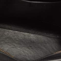 Pre Owned حقيبة يد توتس سيلين نانو لاغيدج جلد وجلد ثعبان بيج/أسود