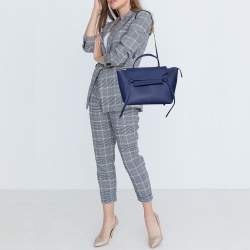 Pre Owned حقيبة سيلين جلد أسود ذات حزام يد علوية صغيرة