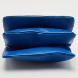 Pre Owned Celine Blue Leather Small Trio Crossbody Bag 