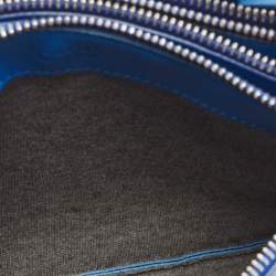 Pre Owned Celine Blue Leather Small Trio Crossbody Bag 