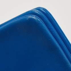 Pre Owned Celine Blue Leather Small Trio Crossbody Bag 