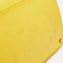 Pre Owned Celine Yellow Leather Medium Phantom Luggage Tote