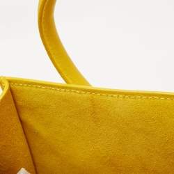 Pre Owned Celine Yellow Leather Medium Phantom Luggage Tote
