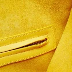 Pre Owned Celine Yellow Leather Medium Phantom Luggage Tote