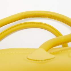 Pre Owned Celine Yellow Leather Medium Phantom Luggage Tote