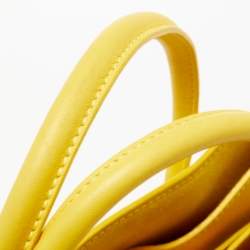 Pre Owned Celine Yellow Leather Medium Phantom Luggage Tote