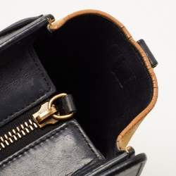 Pre Owned Céline Tri Color Leather and Nubuck Nano Luggage Tote