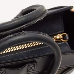 Pre Owned Céline Tri Color Leather and Nubuck Nano Luggage Tote