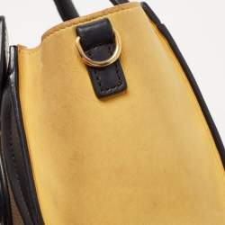 Pre Owned Céline Tri Color Leather and Nubuck Nano Luggage Tote