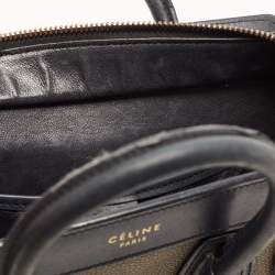 Pre Owned Céline Tri Color Leather and Nubuck Nano Luggage Tote