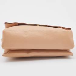 Pre Owned Celine Beige Leather Blade Flap Shoulder Bag