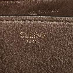 Pre Owned Celine Black/Cream Lizard Medium Classic Box Shoulder Bag