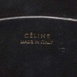 Pre Owned Celine Cream/Black Watersnake Small Trotteur Crossbody Bag