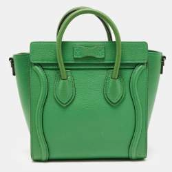 Pre Owned حقيبة يد توتس سيلين نانو لاغيدج جلد وجلد ثعبان بيج/أسود