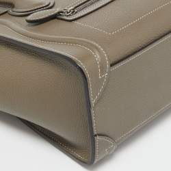 Pre Owned حقيبة يد توتس سيلين نانو لاغيدج جلد وجلد ثعبان بيج/أسود