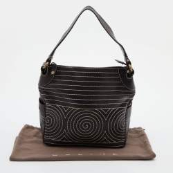Pre Owned Celine Brown Leather Bucket Bag