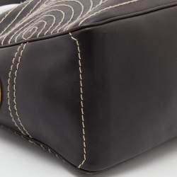 Pre Owned Celine Brown Leather Bucket Bag